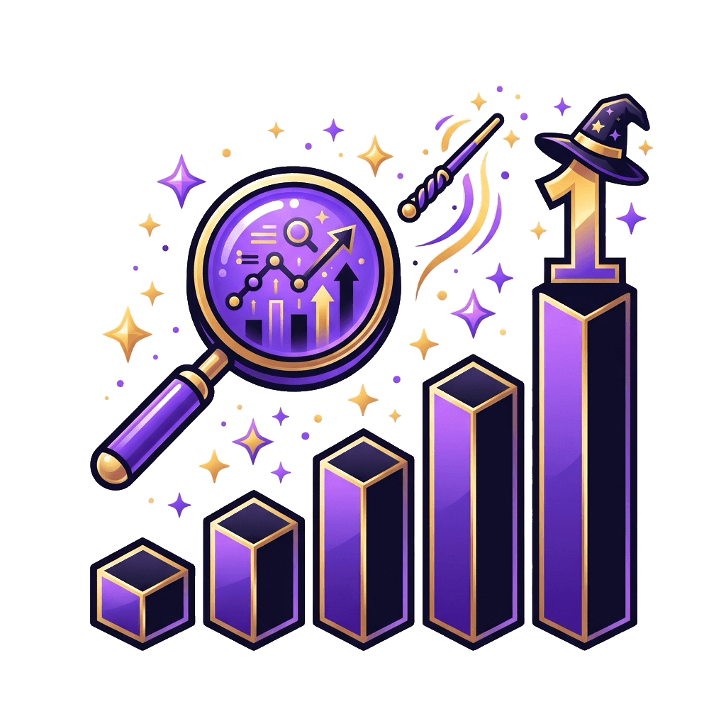 A ranking chart climbing to number one, conjured by magic